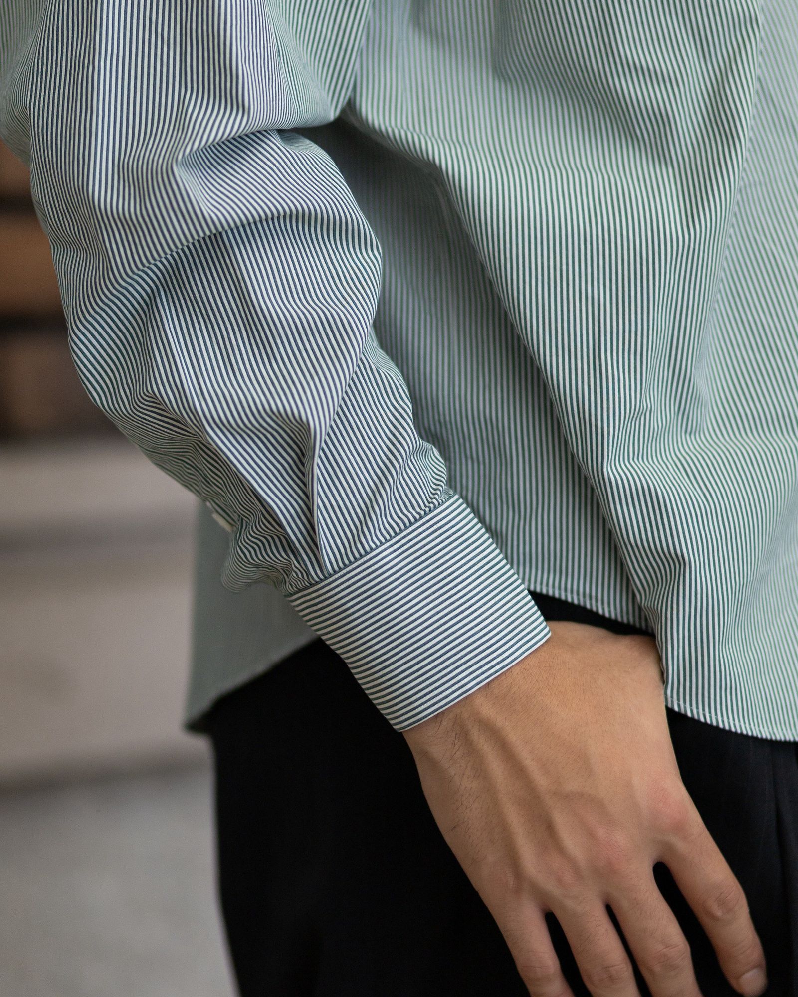 A.PRESSE Spread Collar Shirt  (GREEN)6月20日(土)新作発売！