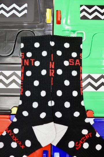 セントマイケル 26SS DOT SOCKS(SM-MK8-0000-100)BLACK★1月10日(土)発売！