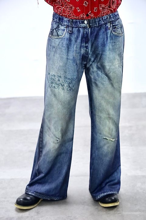 TALKING ABOUT THE ABSTRACTION PRINT FLARE PT"DENIM"スタイル20260118