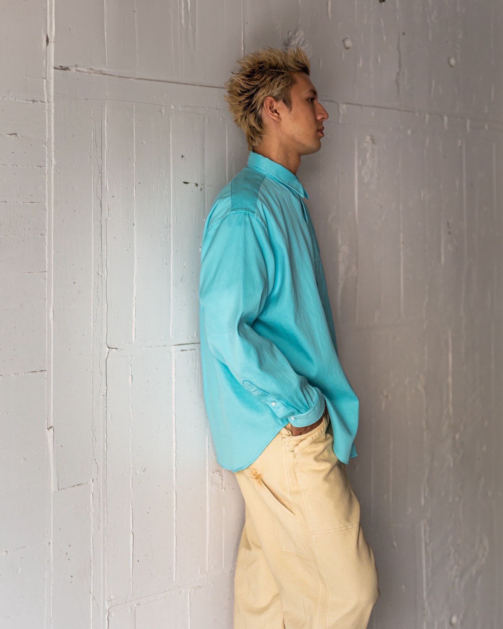 A.PRESSE Double Weave Twill Regular Collar Shirt スタイル !