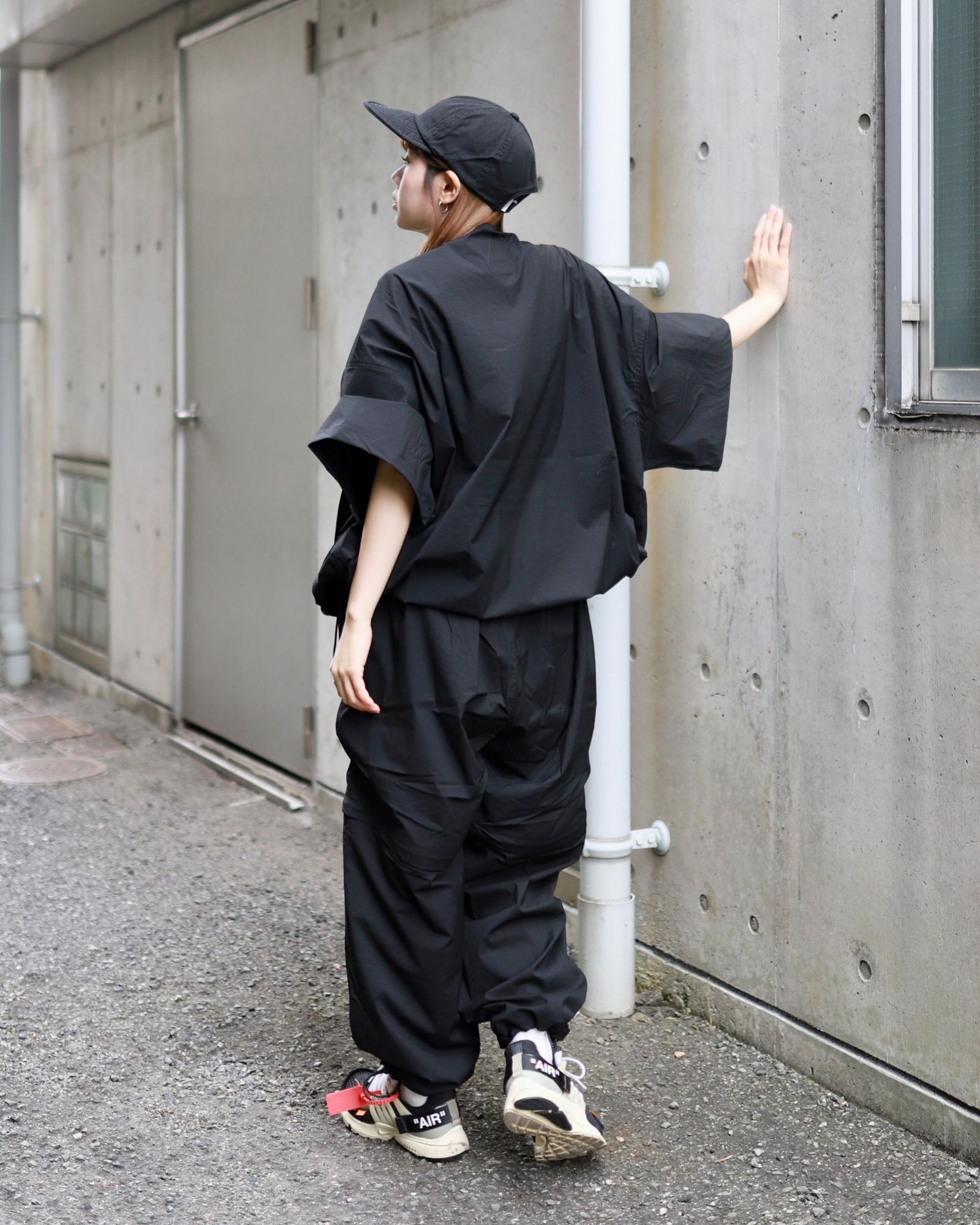 S.F.C 23SS SPOT ハーフジップナイロンシャツ HALF ZIP NYLON SHIRT (SFCSS23SPS01) BLACK - L