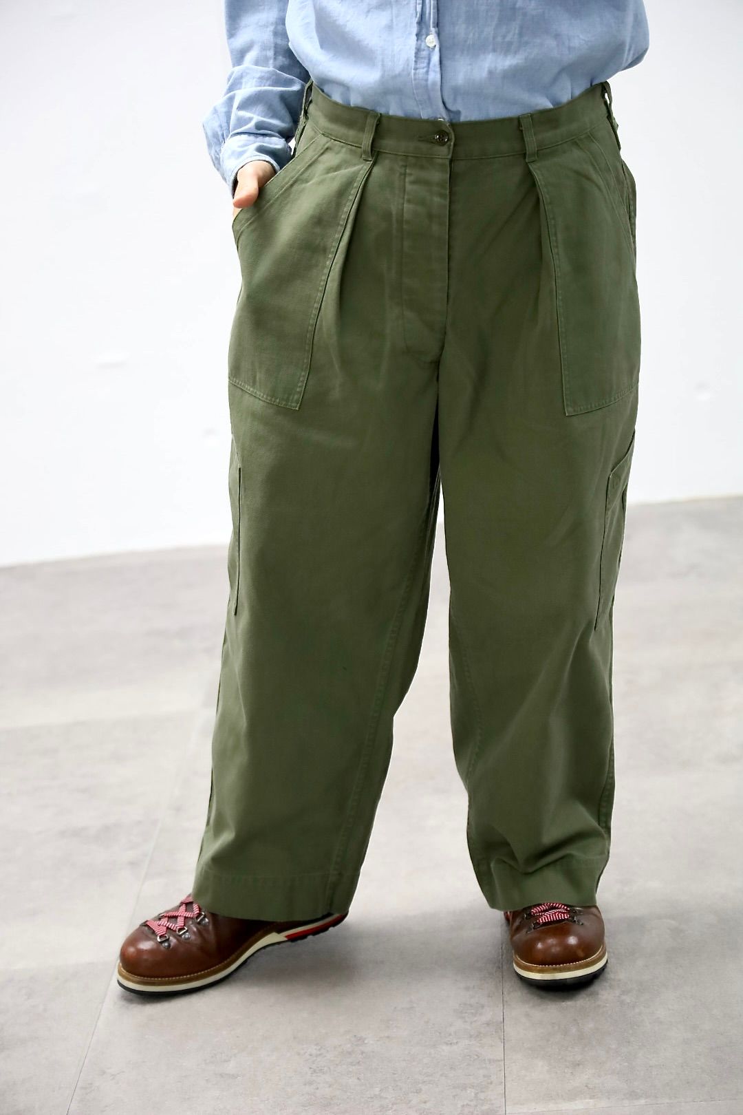 A.PRESSE 2026 STYLE1 USAF Hemmed Bottoms"OLIVE"スタイル