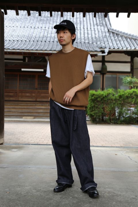 Graphpaper High Density Knit Vest"CAMEL"Style.2020.9.13.