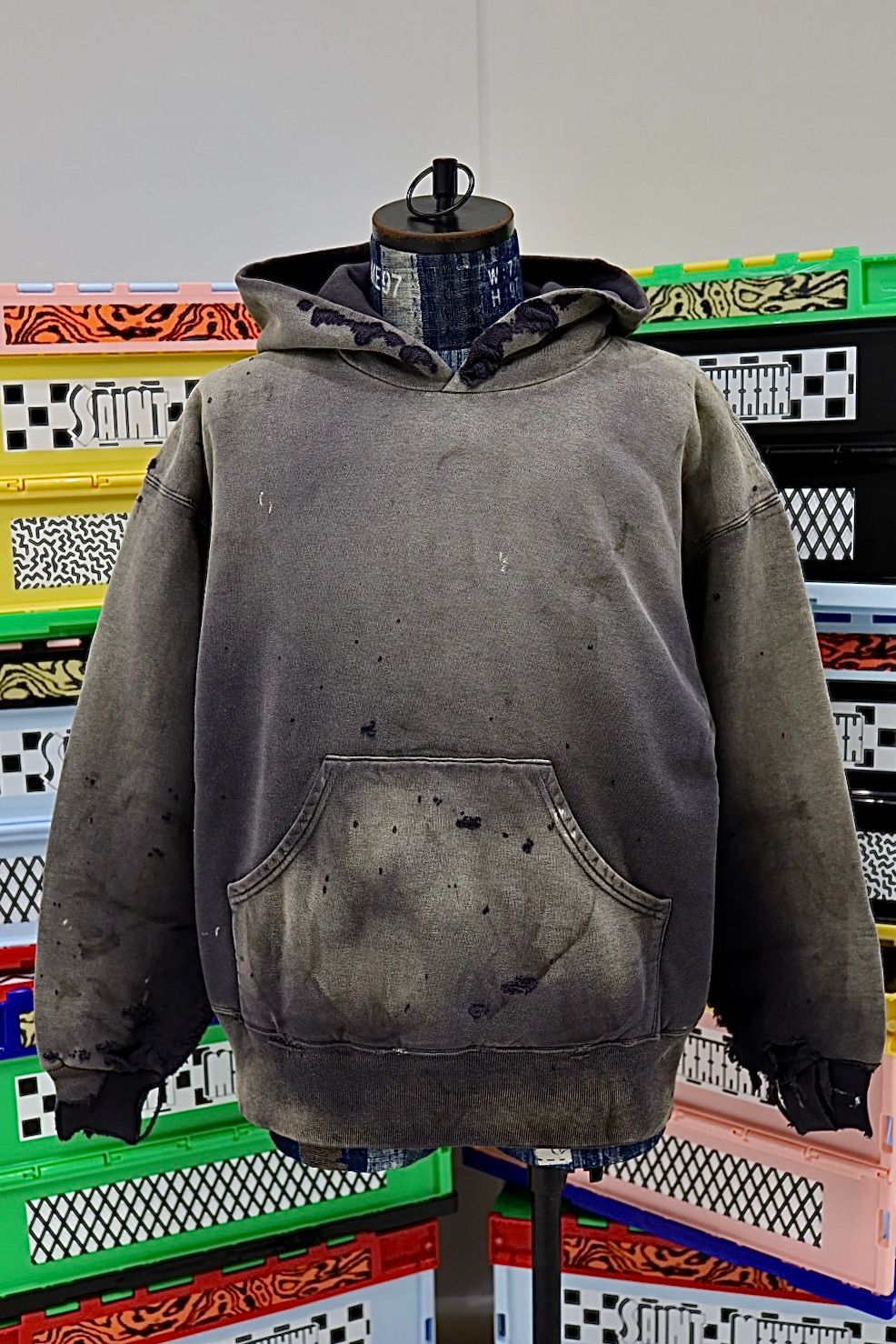 セントマイケル25AWベルベルジンコラボ BB_DBL FACE HOODIE/SAINT(SM-HR1-0000-C56)BLACK☆11月8日(土)発売！