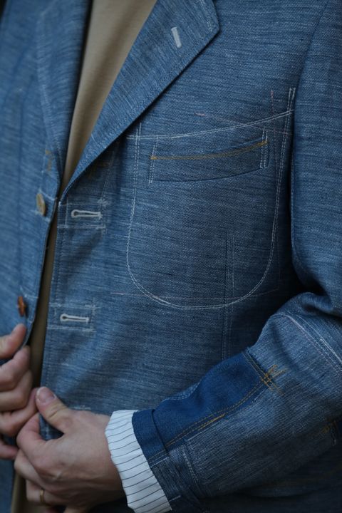 JUNYA WATANABE MAN 綿リネンデニムジャケットstyle.2021.2.7.