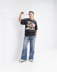 ©SAINT Mxxxxxx DAMEGED SS TEE MARKスタイル！