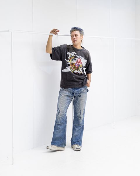 ©SAINT Mxxxxxx DAMEGED SS TEE MARKスタイル！