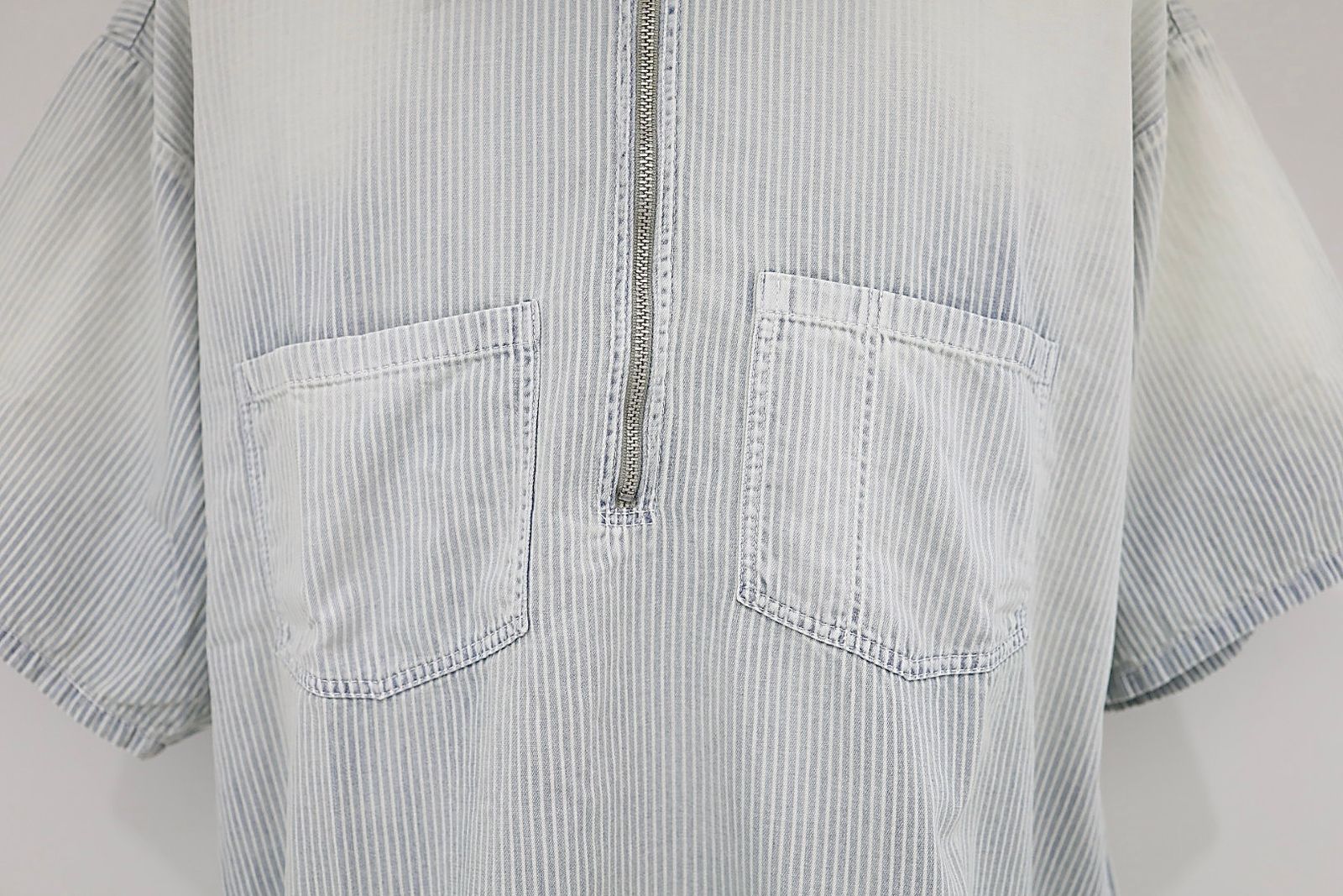 セントマイケル 26SS SS HICKORY SHIRT/STRIPE(SM-MK8-0000-040)WHITE