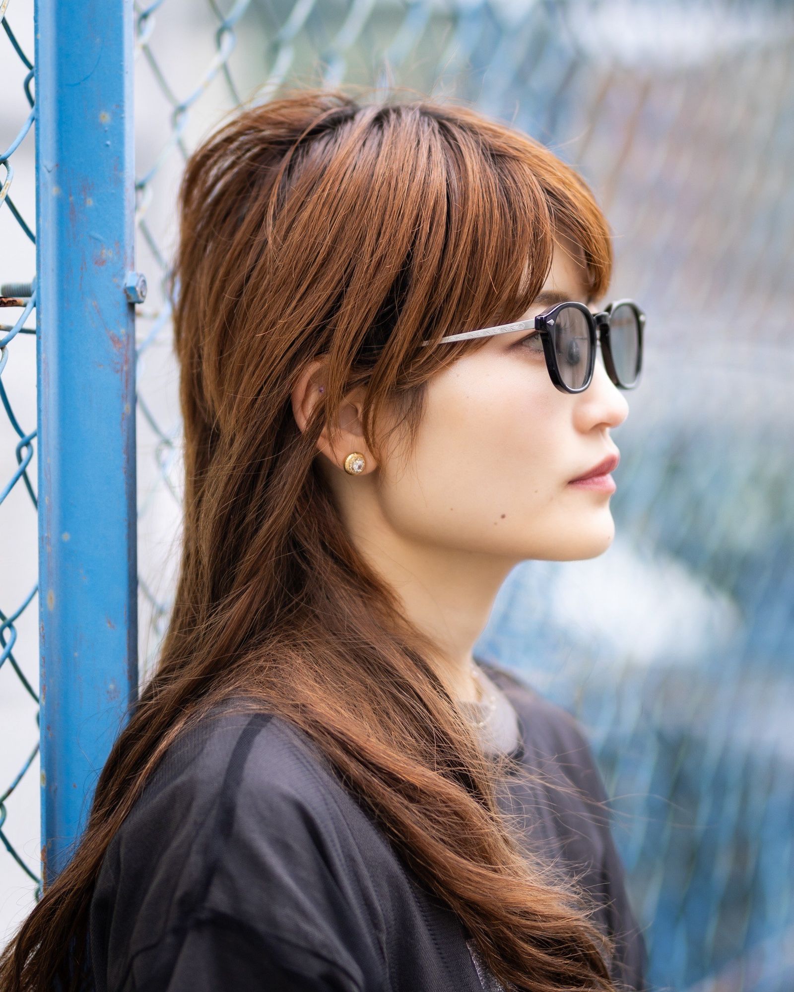ノチノオプティカル "JIFUSAN" #2.GLOSS BLACK × GREY GREEN to D.GREY(調光モデル)