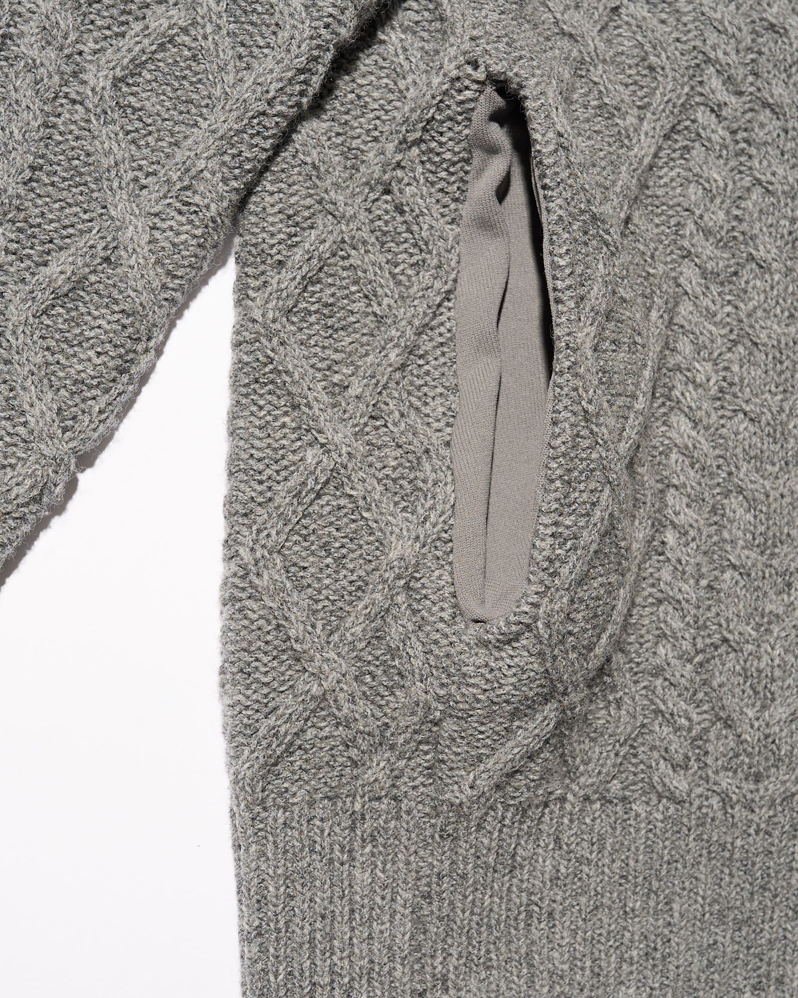 フレッシュサービス SHETLAND WOOL x SOLOTEX® TECH FISHERMAN SWEATER (FSC253-80165)H.GRAY★10月18日(土)発売！