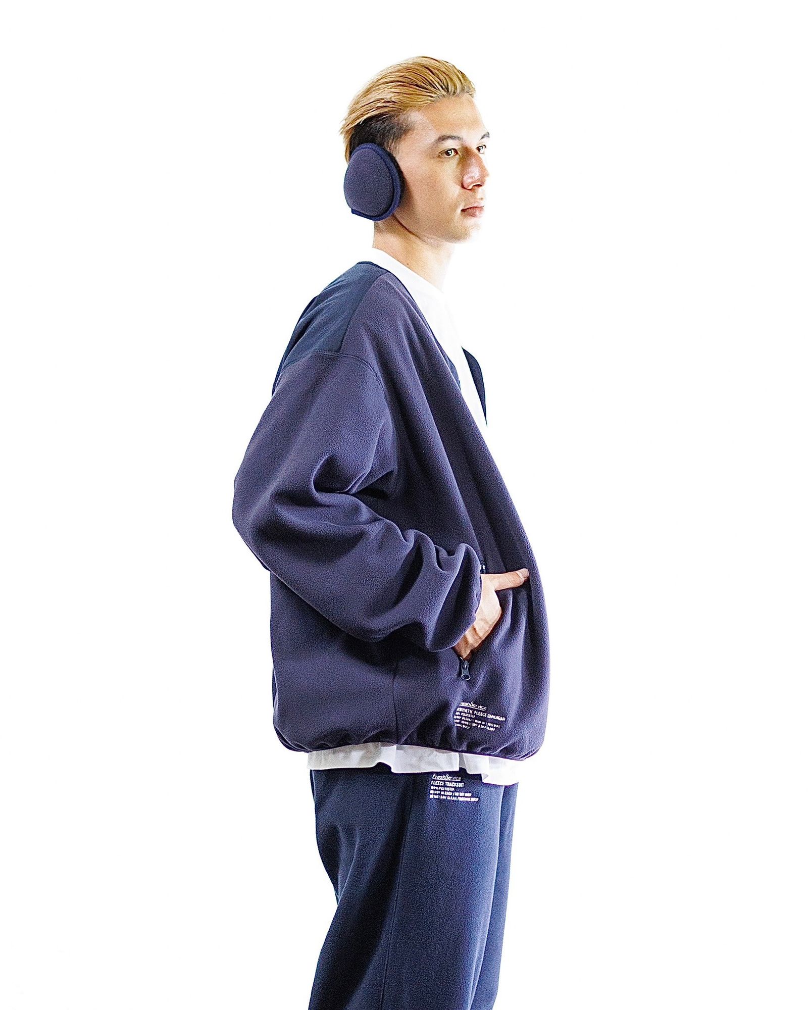 FreshService SYNTHETIC FLEECE CARDIGAN(NAVY)スタイル 10月5日