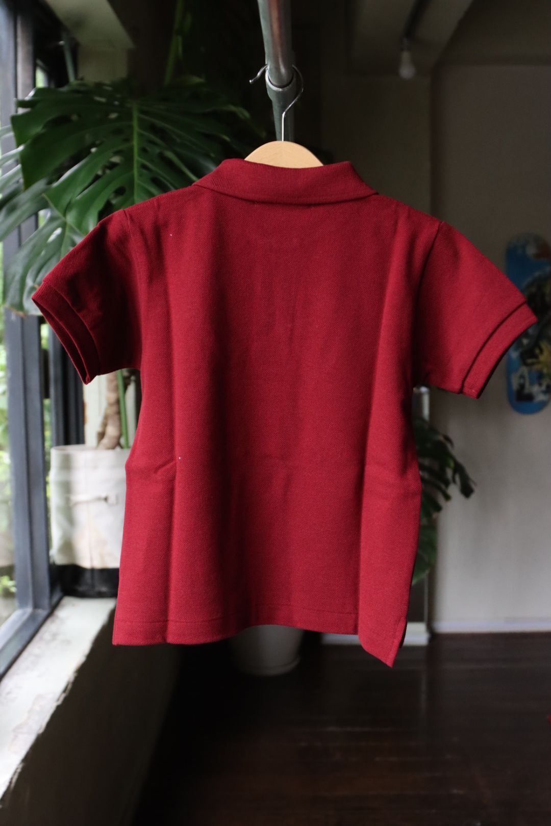 PLAYプレイコムデギャルソン キッズ ポロシャツ(REDハート)BURGUNDY*KID'S