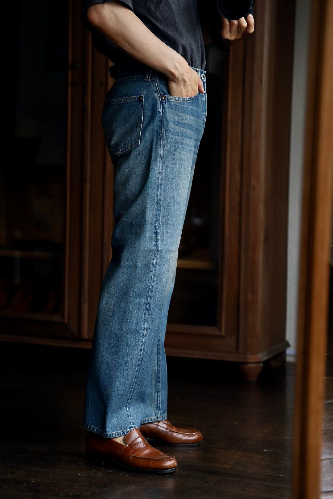 A.PRESSE 2025 STYLE2 No.2 Washed Denim Pantスタイル