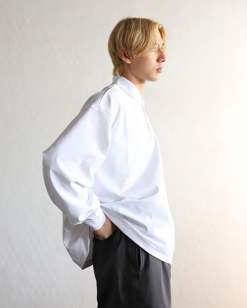 FreshService 24SS 新作DRY PIQUE JERSEY L/S POLO(WHITE) style 2024.3.22