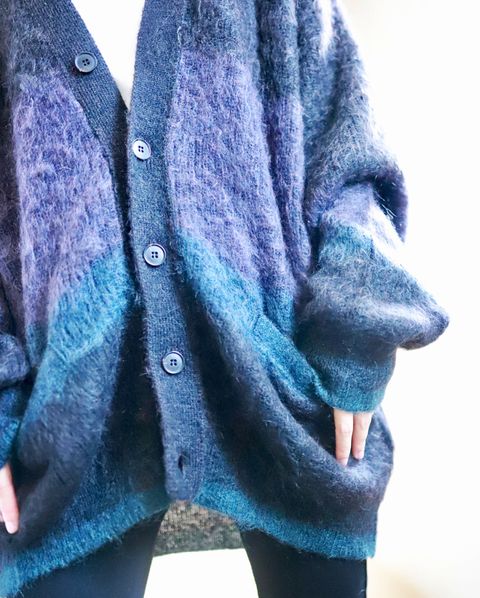 YOKE 新作MOHAIR BORDER CARDIGAN style.2023.9.2