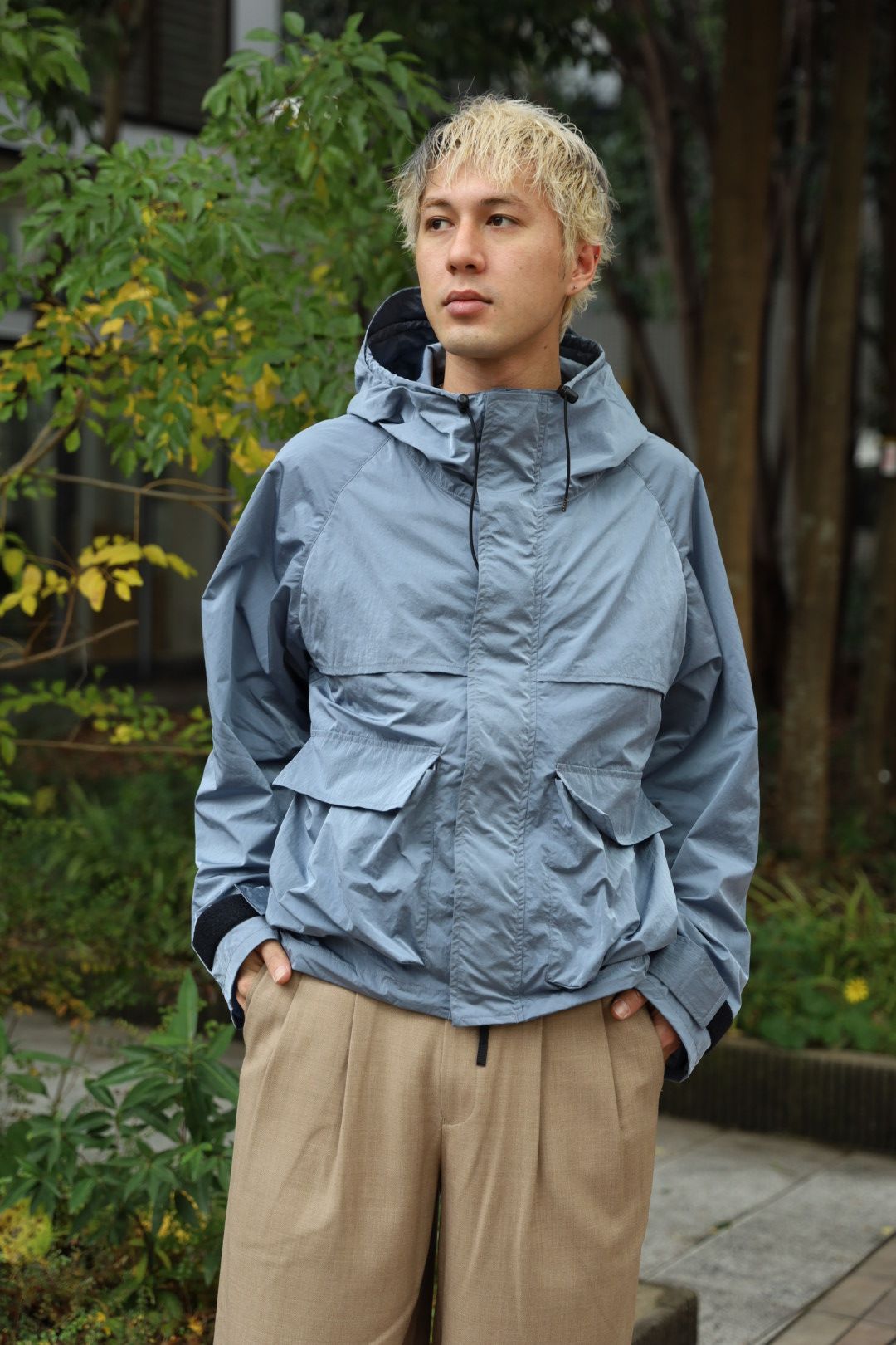 marka マーカ 26SS FIELD PARKA -RECYCLED NYLON CHAMBRAY TAFFETA-(M26A04BL01C)LIGHT BLUE☆新作発売！