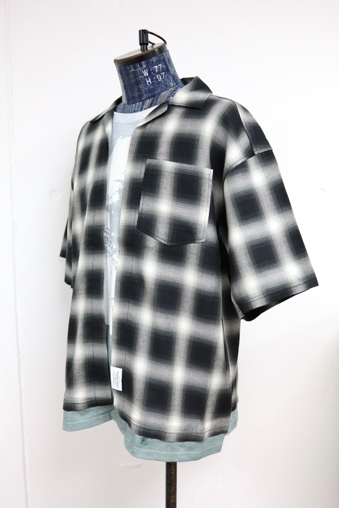 トーキングアバウト ジ アブストラクション 26SS TRANSFER LAYERED STYLE S/S SH(26SS-SH-004)BLACK☆新作発売！