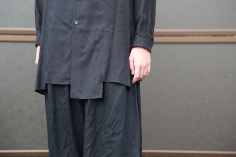 Yohji Yamamoto pour Homme 2020AW G-重ねスリットシャツテンセルローン(HR-B31-212 style.2020.9.9.