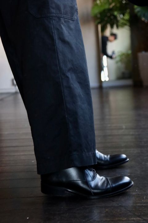 Graphpaper Suvin Herringbone Cargo Pants"BLACK"スタイル