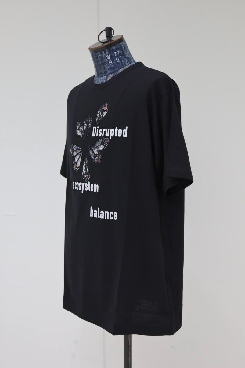 Yohji Yamamoto 26SS 半袖プリントTシャツ(HK-T76-985)BLACK★1月17日(土)新作発売！