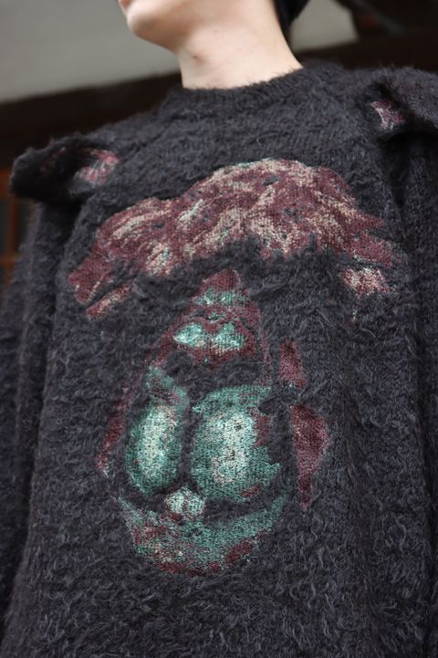 doublet ANIMAL EMBROIDERY PULLOVER"ALPACA style"