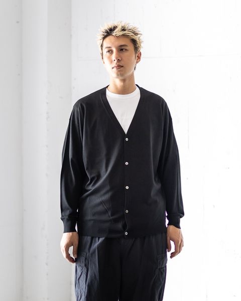 グラフペーパー25AW High Gauge Knit Oversized Cardigan(GU253-80207B)BLACK☆8月23日(土)発売!!