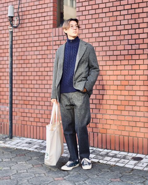 A.PRESSE Tweed Tailored Jacketスタイル