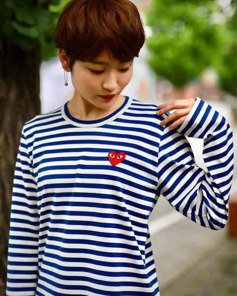 PLAY COMME des GARCONS レディース Striped T-Shirt style.2023.6.3