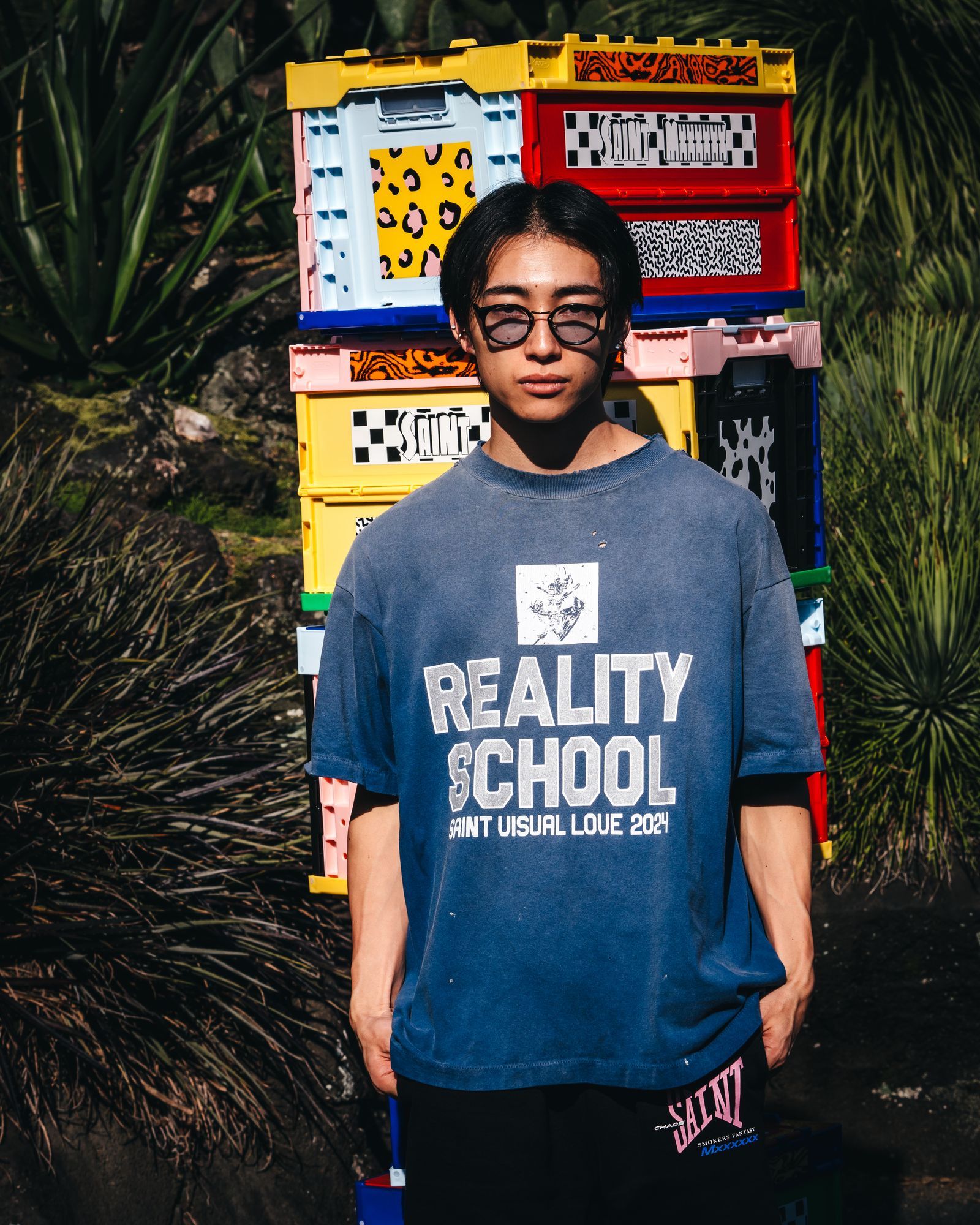 SAINT M×××××× - セントマイケル Tシャツ REALITY SCHOOL SS TEE