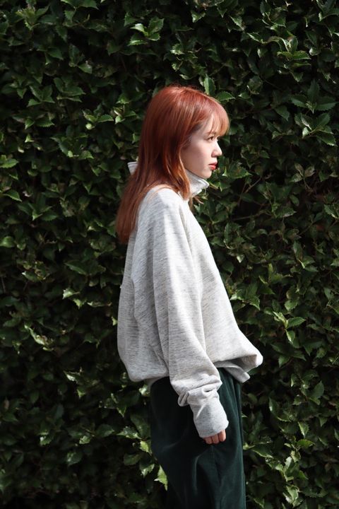 TapWater 22AW Linen Terry Neck Zip Anorak style.2022.10.13