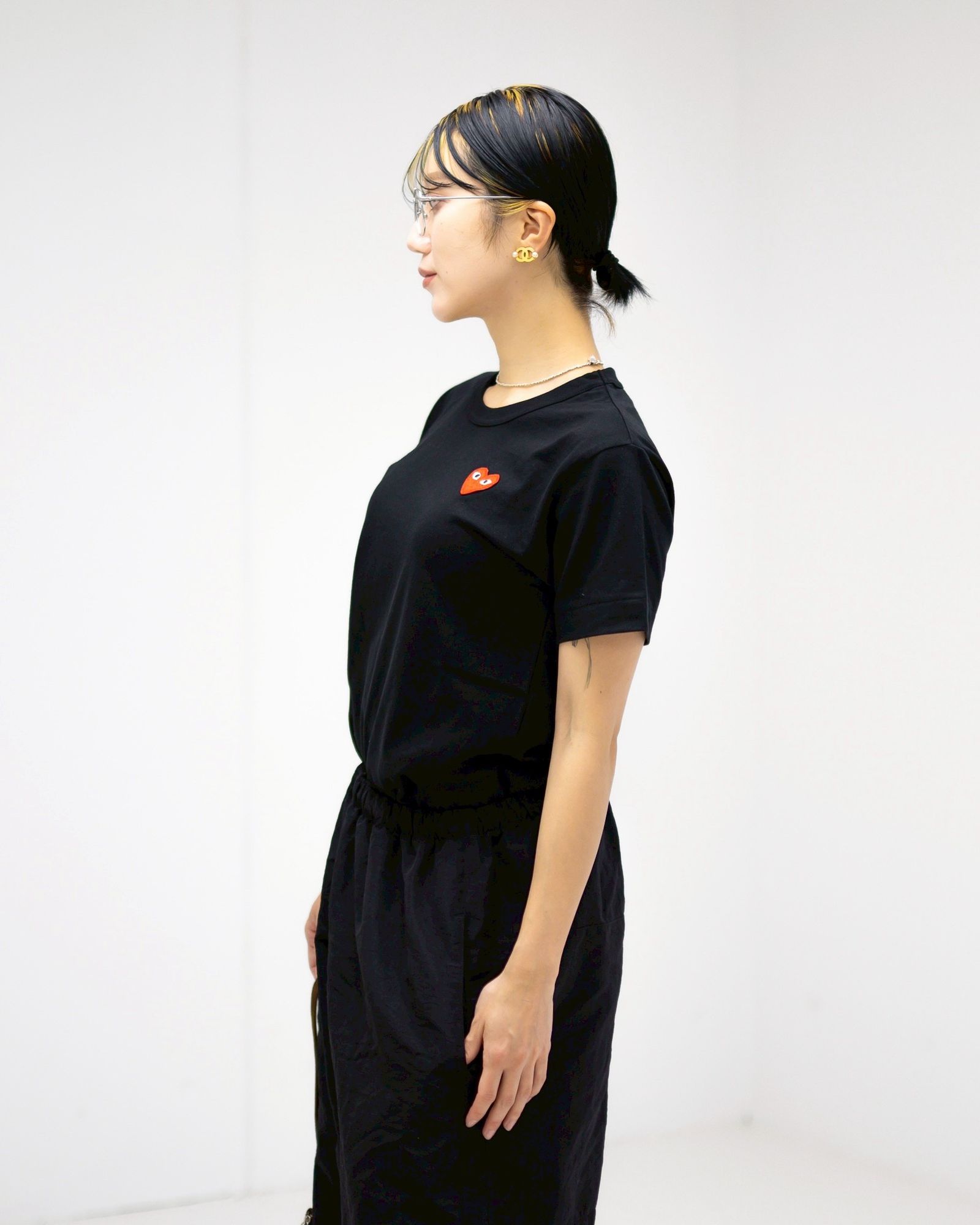 PLAY COMME des GARCONS ROUND NECK RHINESTONE CARDIGAN  style.2025.11.12