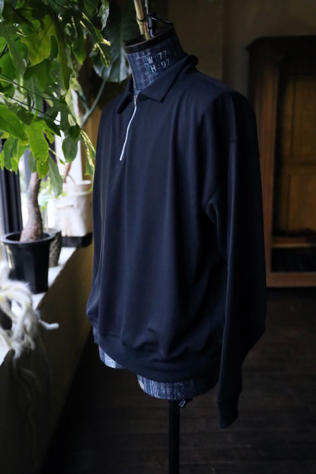 ファウンダ HALF ZIP LONG SLEEVE SHIRT (015FD252012)NAVY
