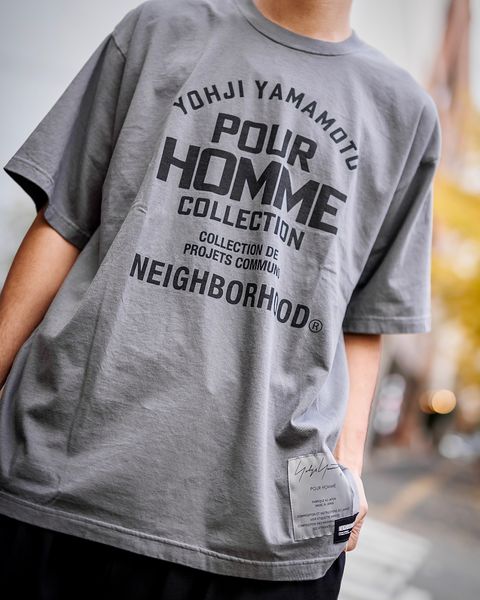 yohji yamamoto x NEIGHBORHOOD TEE SS-2(GRAY)スタイル