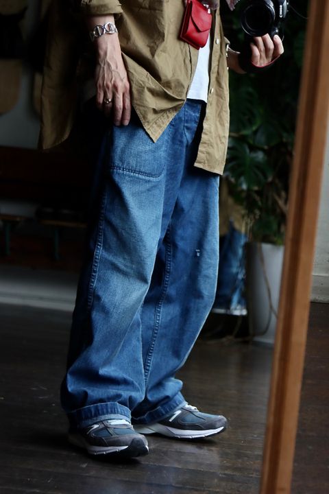 アプレッセ22AW Over Dyeing Military Shirt"BEIGE"スタイル