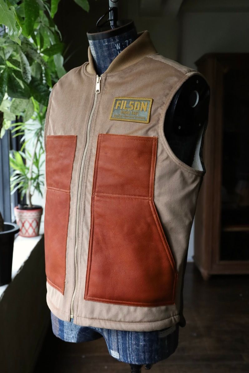 ジュンヤワタナベマン FILSON Wネーム ツイードベスト(WP-V002-051)BEIGE×BROWN×KHAKI☆9月5日(金)発売！