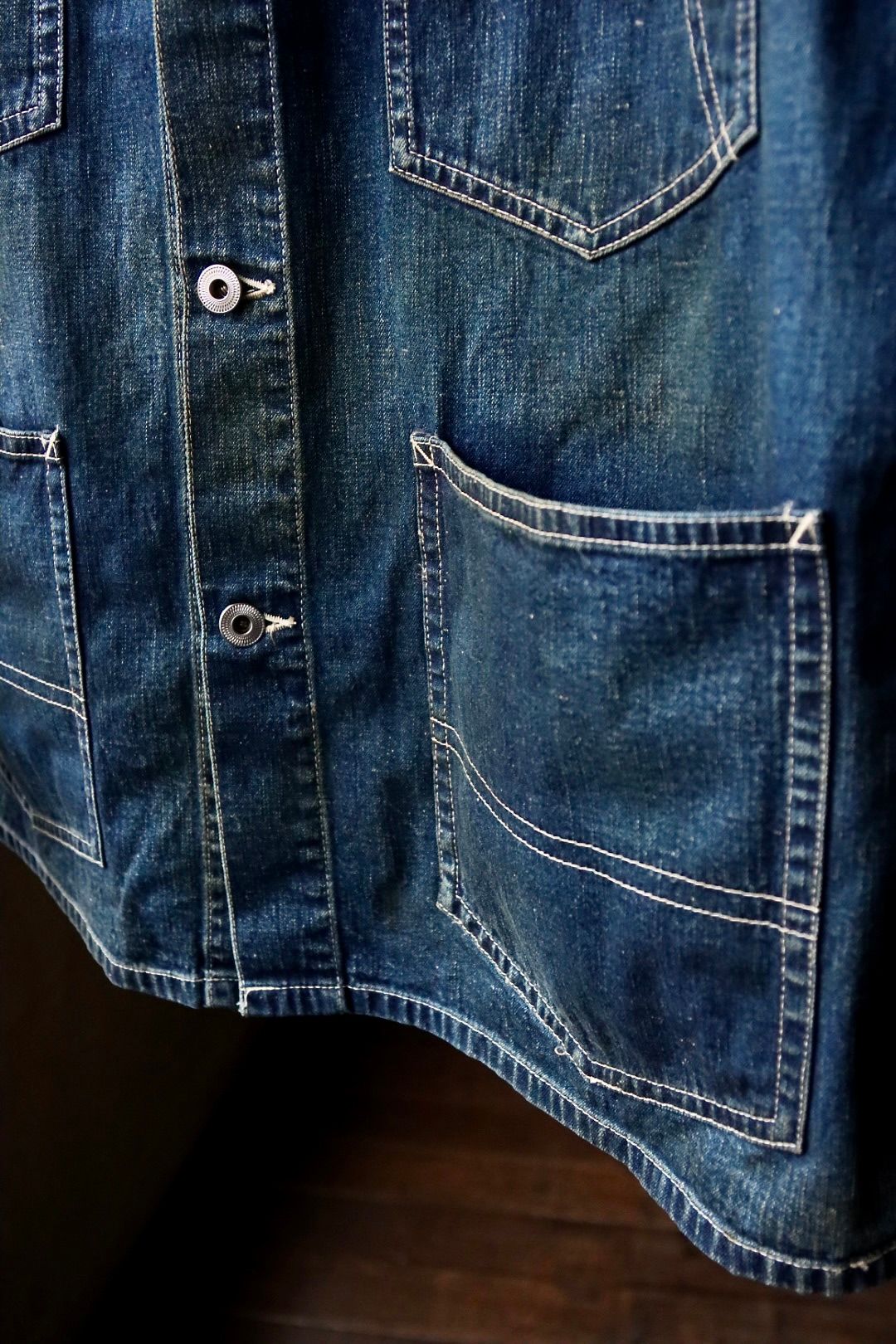 A.PRESSE(アプレッセ)23SSデニムカバーオール　サイズ1 A.PRESSE - アプレッセ23SSデニムカバーオール Denim Coverall