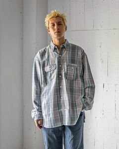 BOW WOW 25FWバウワウ PAINTER'S FLANNEL SHIRT(BW252-PFS)L.BLUE X O.WHITE★9月13日(土)11:00発売！