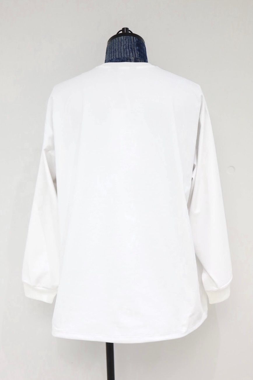 グラフペーパー DESCENTE for Graphpaper L/S Oversized Crew Neck Tee(DU263-70001)WHITE☆10月26日(月)発売！