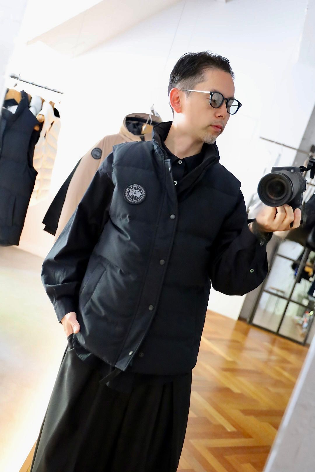 CANADA GOOSE Garson Vest Black Labelスタイル