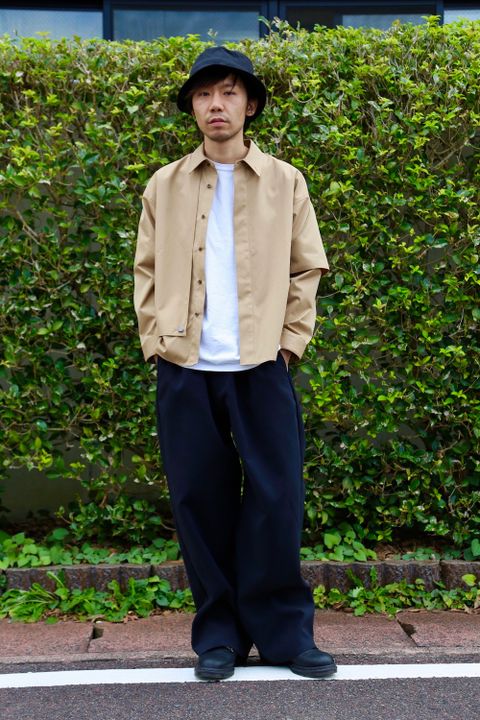 JieDa T/C FLAP SHIRT "BEIGE"Style.2020.9.20.