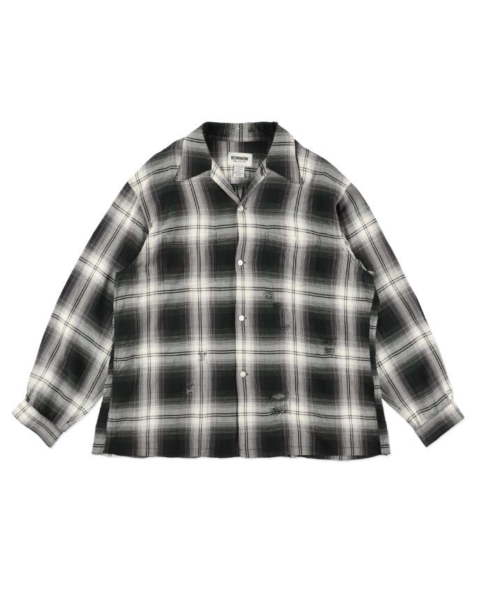 BOW WOW 26SS バウワウ REMADE RAYON PLAID SHIRT AGED(BW261-RRPS)D.GREEN×WHITE☆3月14日(土)発売！