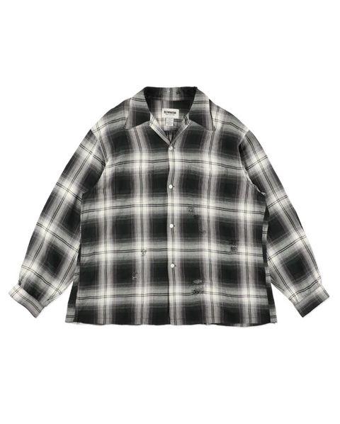 BOW WOW 26SS バウワウ REMADE RAYON PLAID SHIRT AGED(BW261-RRPS)D.GREEN×WHITE☆3月14日(土)発売！
