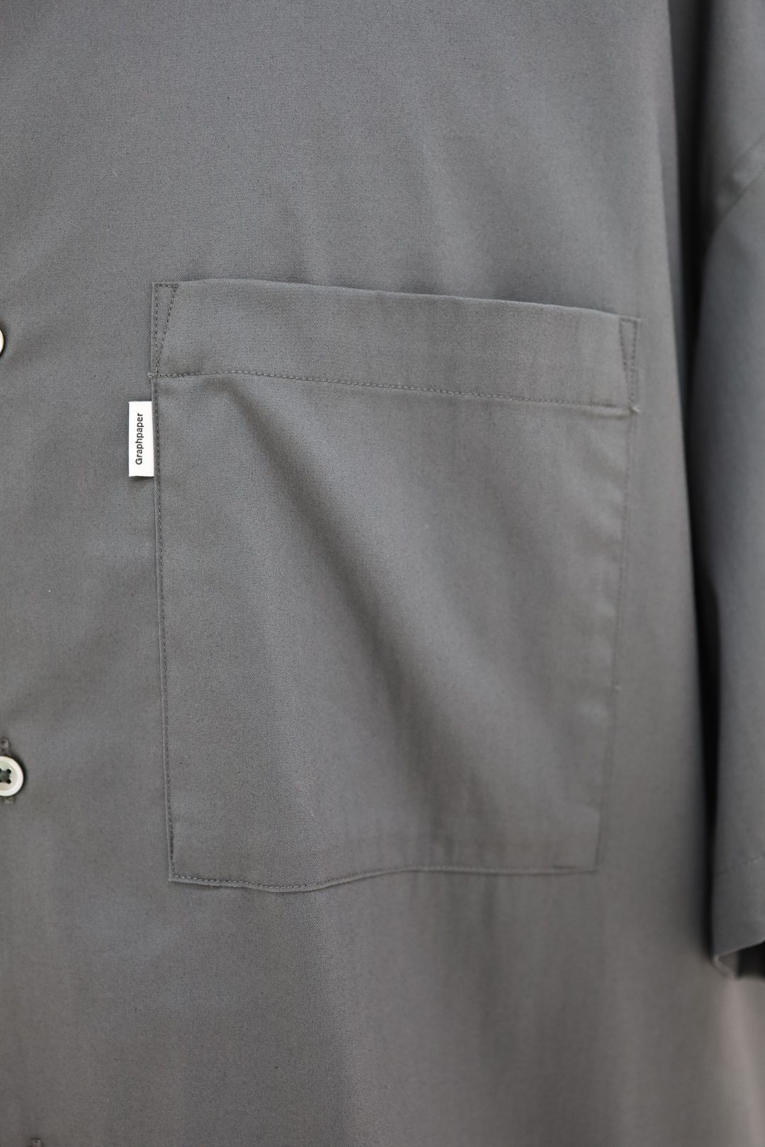 グラフペーパー 26SS Solotex Twill S/S Oversized Box Shirt(GM261-50159B)GRAY☆3月20日(金)発売！