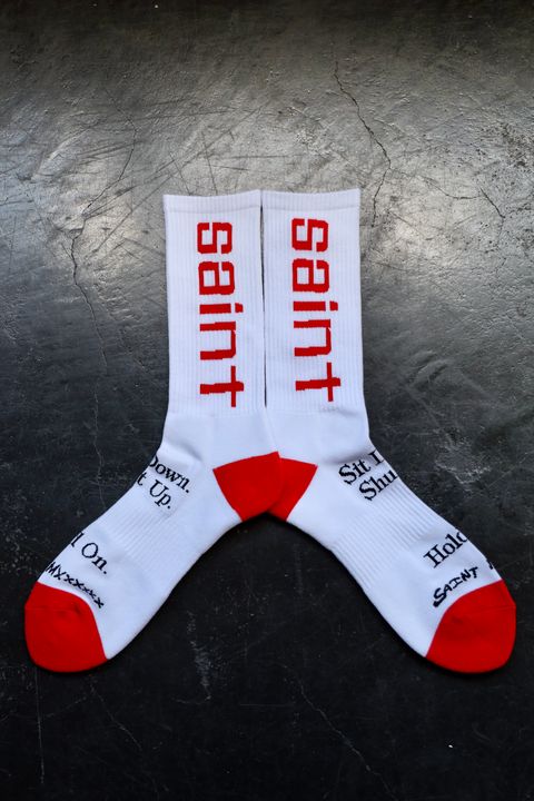 セントマイケル25SS SIT DOWN SOCKS(SM-HR8-0000-104)WHITE
