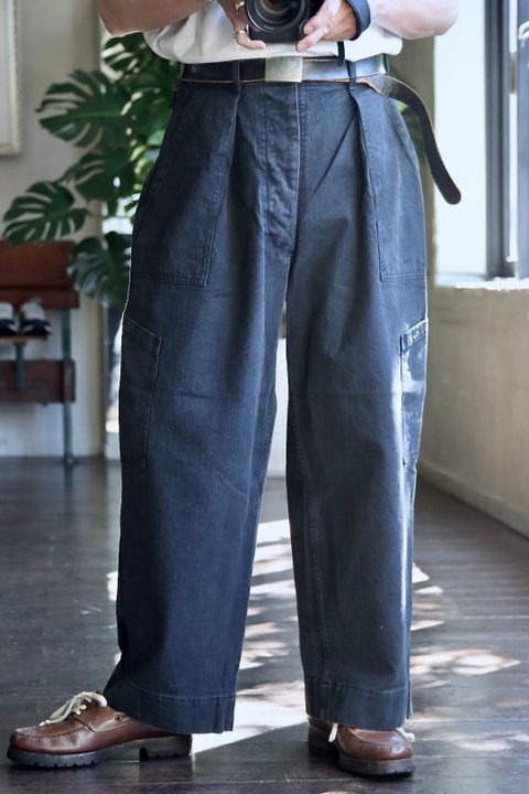 アプレッセ22FW USAF Hemmed Bottoms"BLACK"スタイル