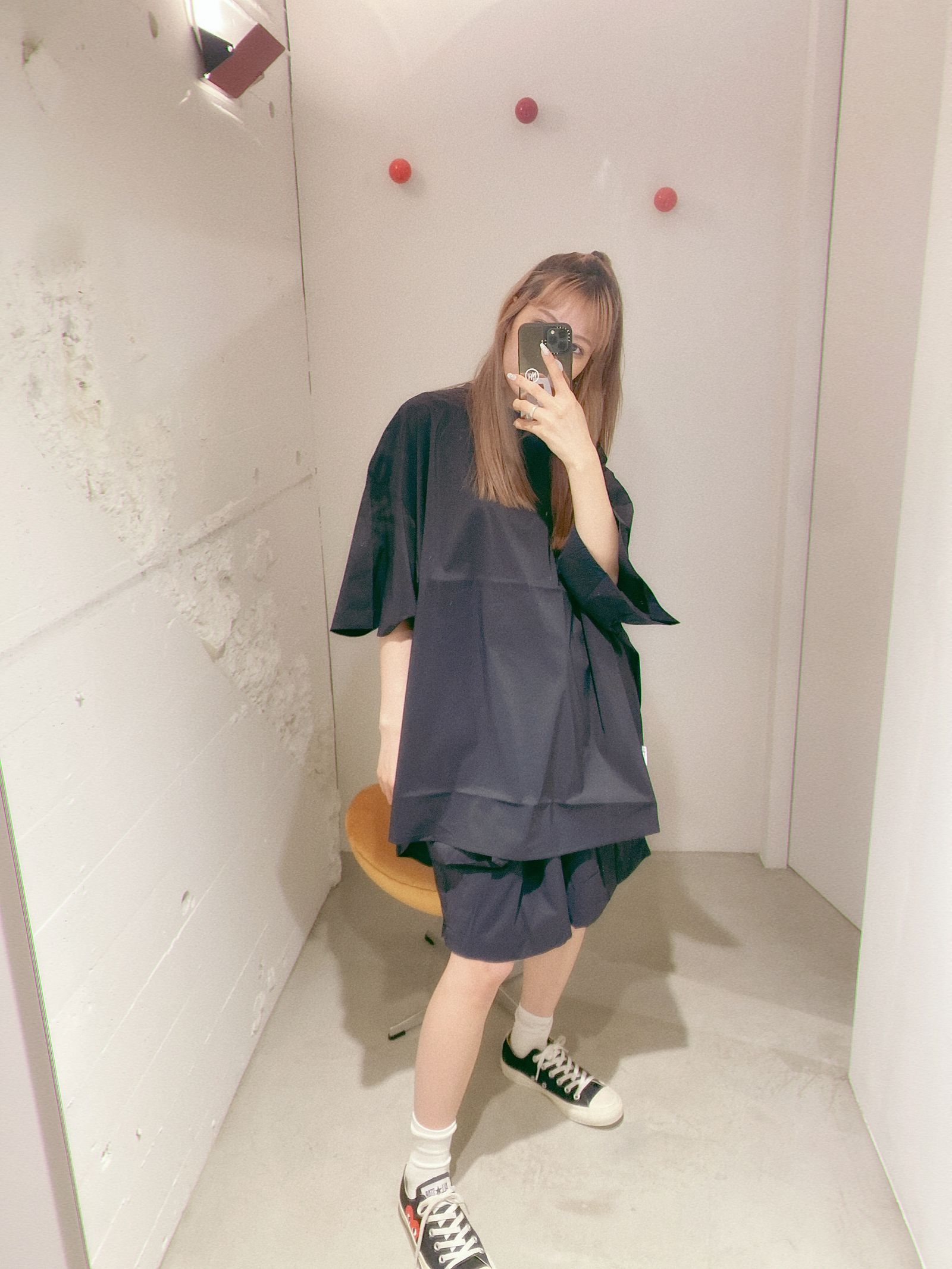 S.F.C 24SS エスエフシー BIG NYLON ROUND SS TEE (SFCSS24S06)Navy