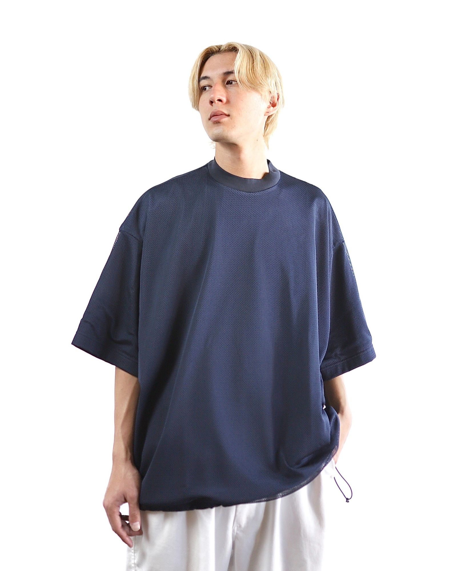 イズネス 24SS BALLOON DOUBLE LAYERED MESH SHORT SLEEVE T