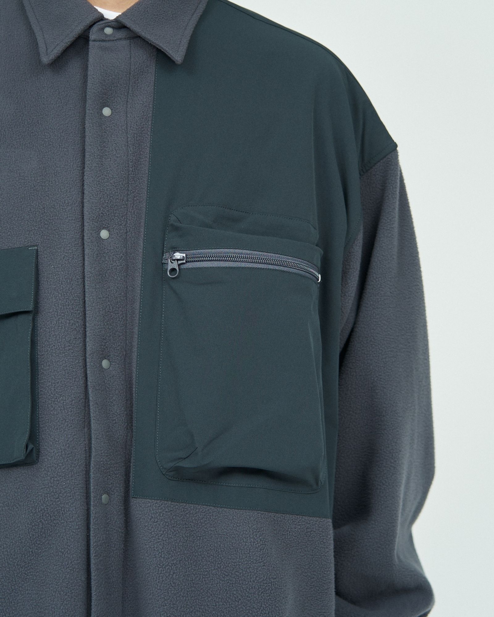 フレッシュサービス SYNTHETIC FLEECE SHIRT(FSC243-30094)GRAY