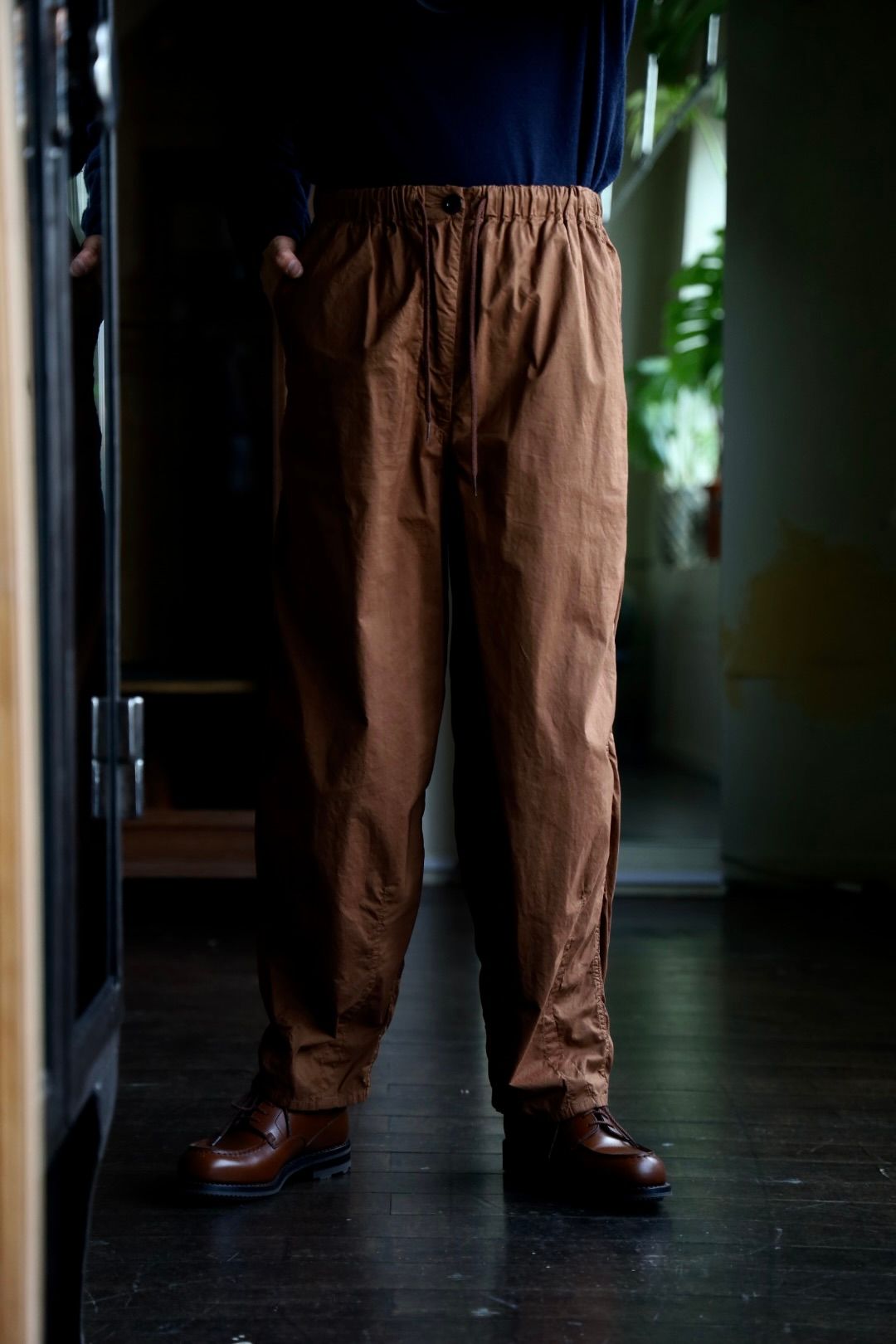 グラフペーパー  25SS Garment Dyed Typewriter Parachute Pants(GM251-40090C)BROWN☆3月8日(土)発売！