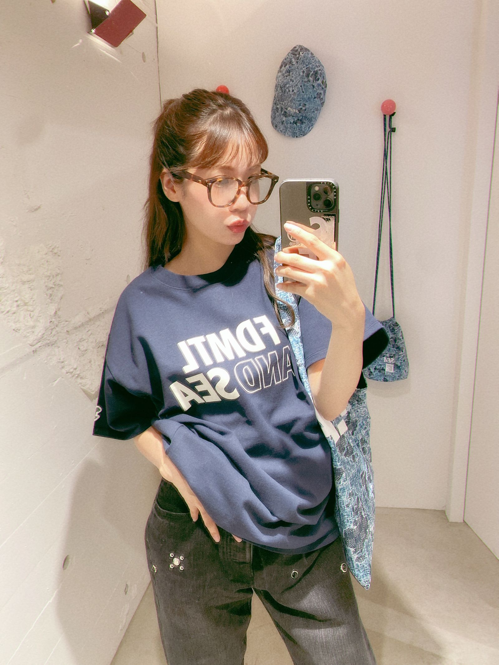 ファンダメンタル Tシャツ FDMTL×WIND AND SEA"LOGO TEE"NAVY☆10月5日(土)発売！